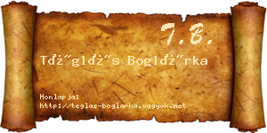 Téglás Boglárka névjegykártya